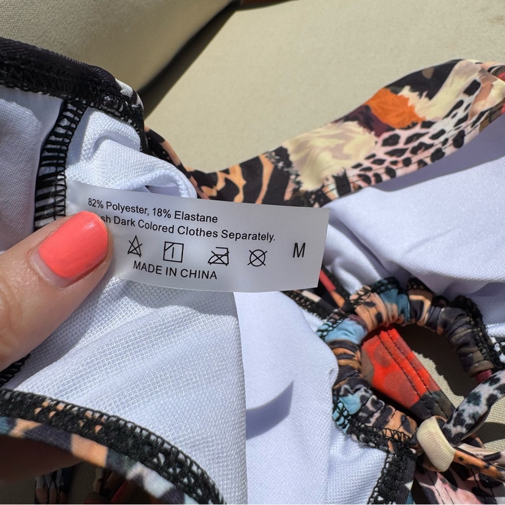 Multicolor Animal Print Bikini Set Medium- NWOT New - Picture 8 of 8